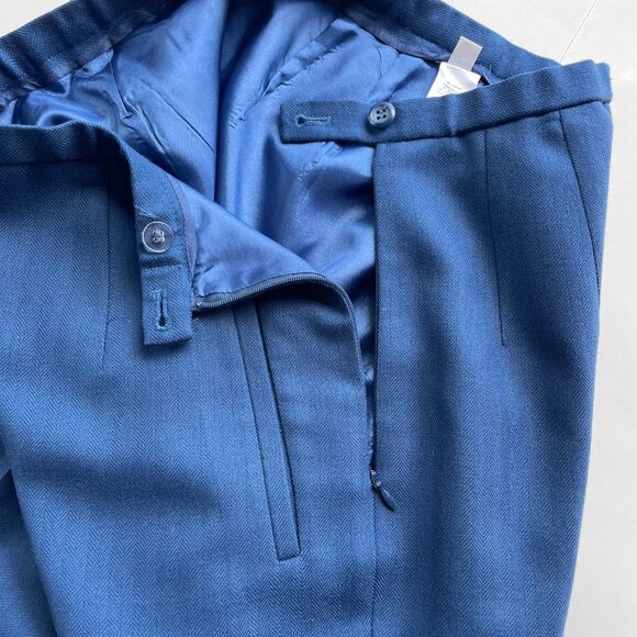 Pendleton Women’s Flat Front Trousers Slacks Pants Size 10 Blue 100%‎ Wool Lined - Picture 9 of 14
